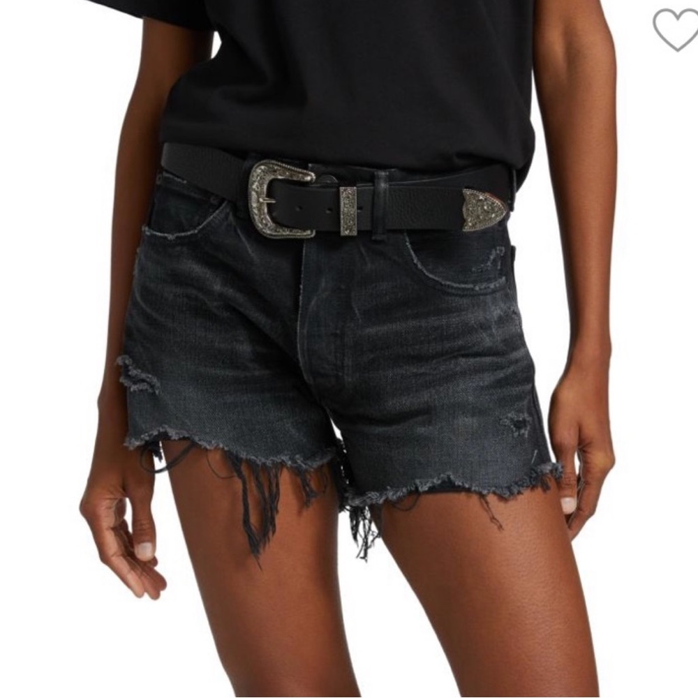 Moussy Vintage Shirley Denim Shorts Sz 27 EUC Black